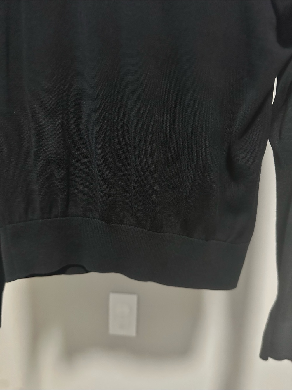 Men's L Baracuta Black Mock Neck Sweater - Classic Lightweight Knit Silk Blend - Picture 4 of 13
